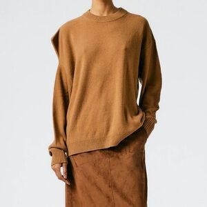 Tibi Recycled Cashmere Carre Crewneck Pullover